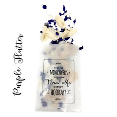 Newlywed Confetti Glassine bags Confetti ,wedding, throw me, peel & Seal x 100