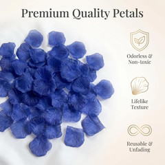2200 PCS Royal Blue Artificial Rose Petals for Wedding | Royal blue fake rose…