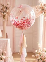1 Inch White Pinks Red Tissue Paper Heart Confetti Wedding Reception