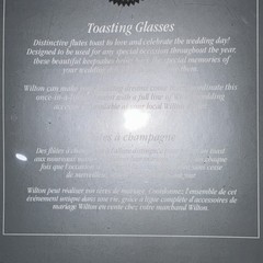 Wilton Toasting Glasses, Set Of 2 Fluted Wedding Champagne Glasses NEW