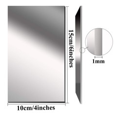 Elcoho 24 Pack Mirrors Plastic Mirror Decor Flexible Mirror Sheets Self Adhes…