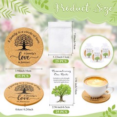 Teenyyou 25 Sets Family Reunion Favors Include a is a Brown, White