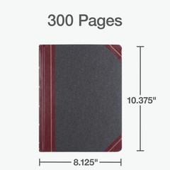 Boorum & Pease 21300R Columnar Book Record Ruled 300 Pages 10-3/8in x 8-1/8in Bl