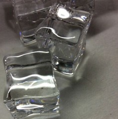 Clear Crystal Like ICE CUBES Decorations 3 /4 & 1inch Cube -100 Pieces Assorted