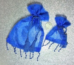 Jewelry Bags Organza Bags BLUE Gift Pouch Candy Wedding Favor Mix 5×7 3×4 48pcs