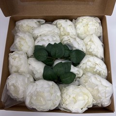 Ling’s Moment Peony 16pcs Ivory Light Ivory Blooming Peonies Artificial Flowers