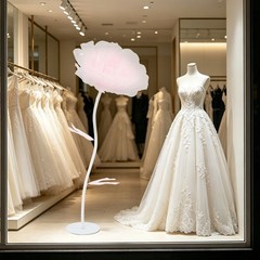 Flower Decoration With Light Pink Large Electric Auto-open Artificial Flower