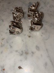 Teddy Bear place card holders silver color set of 4 Lakeland Limited Cumbria
