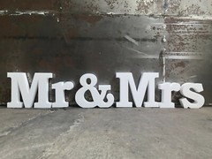 Lettering «Mr & Mrs» letters 30-50 cm proposal engagement wedding display