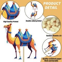 Ancient Egypt Centerpiece Sticks Egyptian Party Decorations 23PCS Multicolor