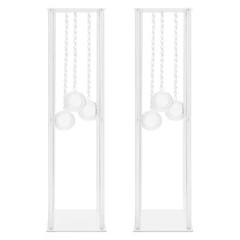 31.5 In. X 7.8 In. Rectangular Acrylic Decorative Stand Wedding Centerpieces wit