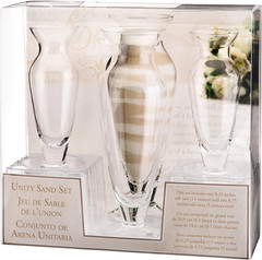 Glass 3 Piece Vase Unity Sand Ceremony Set