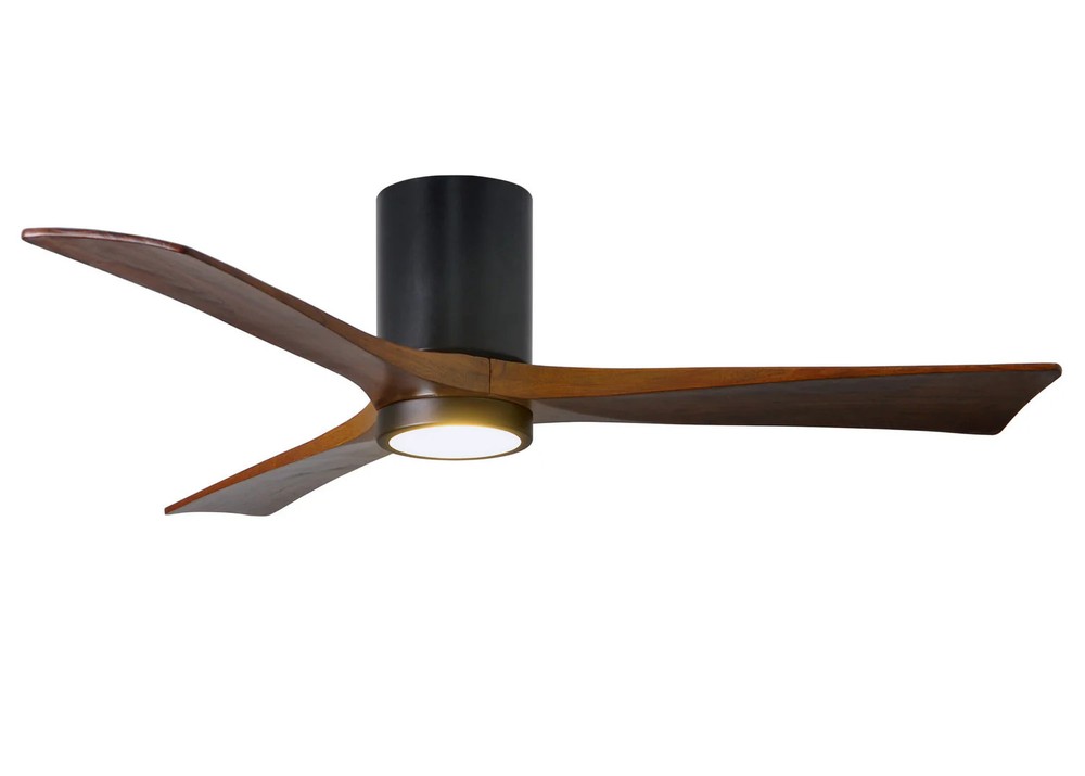 Matthews Fan IR3HLK-BK-WA-52 Irene-3HLK three-blade flush mount paddle fan in Ma