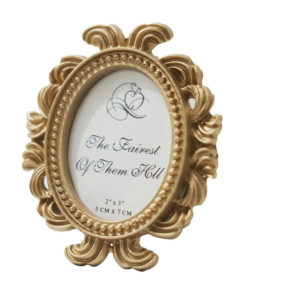 Balsa Circle 4 Gold 4″ Mini Baroque Oval Picture Frames Party 4″,