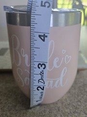 Bride Squad 12oz Wine Tumbler W/Lid Pink Insulated Stainless Bachelorette Gift
