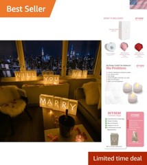 LED Luminary Paper Bags – ‘Will You Marry Me?’ Light-Up Proposal Decoration