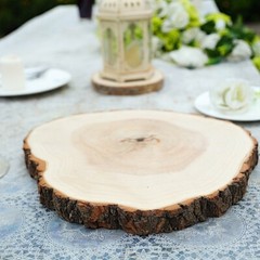 6 pcs 14-18″ Natural Round Poplar Wood Slices Wedding Centerpieces Decorations
