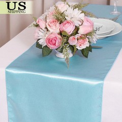 5 Pcs Satin Table Runner Wedding Banquet Decoration Tablecloth Party (12″X108″)