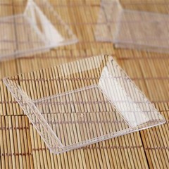 Plastic CLEAR 4.25″ Elegant Square PLATES Disposable Party Wedding TABLEWARE