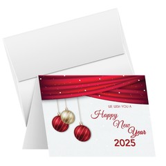2025 Happy New Year – A7 Holiday Greetings Cards & Envelopes – Set of 25