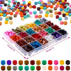Versatile 624Pcs Wax Seal Beads in 24 Radiant Colors for All Craft Projects