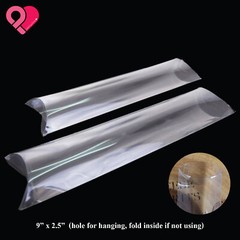 PVC Plastic Clear Transparent Pillow Rectangle Gift Favor Candy Nut Box Bulk 12