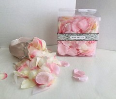 SILK PINK ROSE PETALS / BOX & BAG FOR WEDDING & SPECIAL OCCASIONS