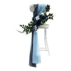 Purple Artificial Flower Wedding Chair Decorations Rose 6PCS Chair Decorations.