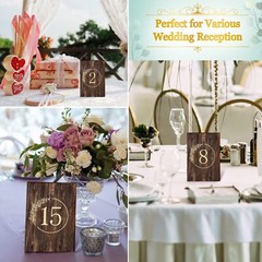 25 Pieces Rustic Wooden Wedding Reception Table Numbers Decors Country Wedding T