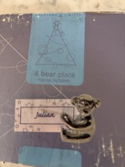 Teddy Bear place card holders silver color set of 4 Lakeland Limited Cumbria