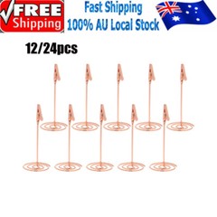12PCS Table Number Holders Photo Holder Stands Place Paper Menu Clips