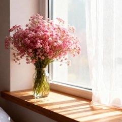 6 Pcs Babys Breath Artificial Flowers, Fake Babys Breath Flowers for Pink