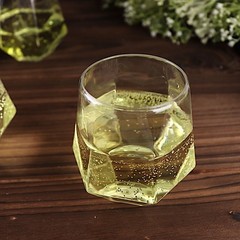 12 Clear 12 oz Geometric Stemless Plastic Wine Glasses Party Events Decorations