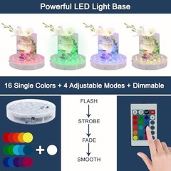 LED Lights Base – 6 inch Round Lights Display Stand for Effiel Multicolored