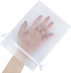 100pcs Sheer Organza Bags White, 6 x 9 inches Christmas Wedding Shower Party Fav