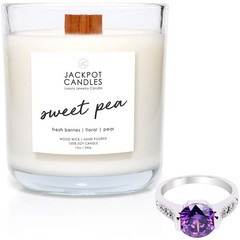 Jackpot Candles Sweet Pea Candle with Ring Inside Size 6,