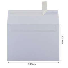 50 Pack White Envelopes – 5 x 7 Inch, A7, Card, Invitation & 5X7,