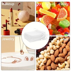 50PCS Sheer Organza Gift Bags 3x4in Drawstring Party Favor Jewelry Pouches 50pcs