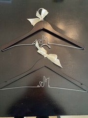 Mr & Mrs Hanger Set – Dark Wood & Metal – Weddings