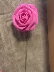 50pcs Artificial Flowers Real Looking Foam Roses Decoration DIY Pink