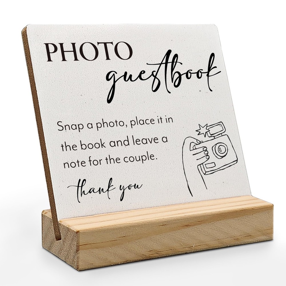 WEDDING GUESTBOOK DESK DECOR WEDDING GUEST BOOK SIGN WOOD PLAQUE GUEST BOOK SIGN