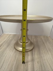Gold Metal Cake Stand 11” Pedestal Dessert Display Wedding Decor