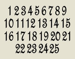 Wedding Table Numbers 1-10,15,20,or 25 Centerpiece Vinyl Sticker Decals (b)