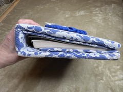 Vtg Blue White Floral Lace Photo Album 3-Ring Binder Grannycore Cottage-core