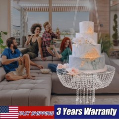 60CM Swing Cake Rack Stunning Sparkling Chandelier Stand Suspended Cake Acrylic