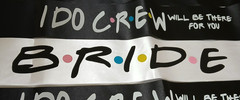I Do Crew Wedding Party Sashes “Bride” “I Do Crew” Friends Themed black/white