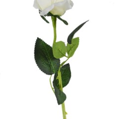 Long Stem Rose Flower Fake Wedding Centerpieces Bridal Bouquet Arrangement WHITE