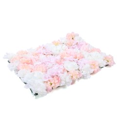 8 Pcs Wedding Artificial Silk Flower Wall Panel Floral Backdrop Party Decoration