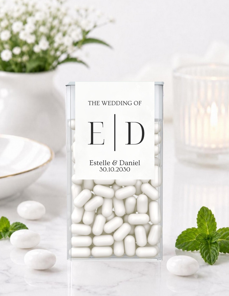 The Wedding Of Personalized Mint Labels | Initial Wedding Favors | Bridal Mints