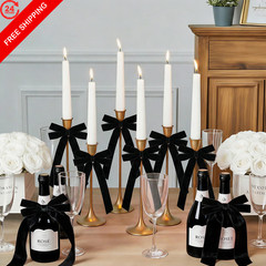 12 Pcs Black Velvet Bows, 5 x 10 Inch Ribbon Bows 5 x 10 Inch,